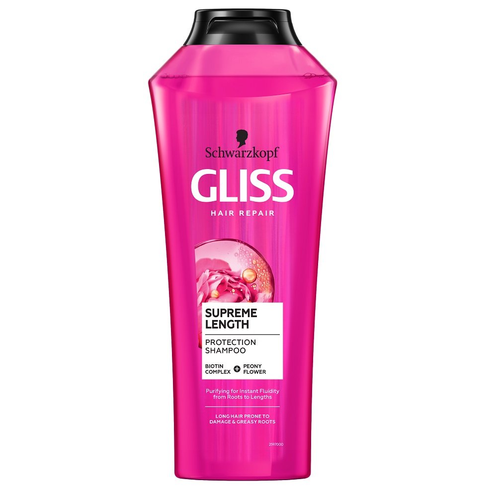 Schwarzkopf, Gliss Kur Supreme Length, szampon do włosów oczyszczający, 400 ml