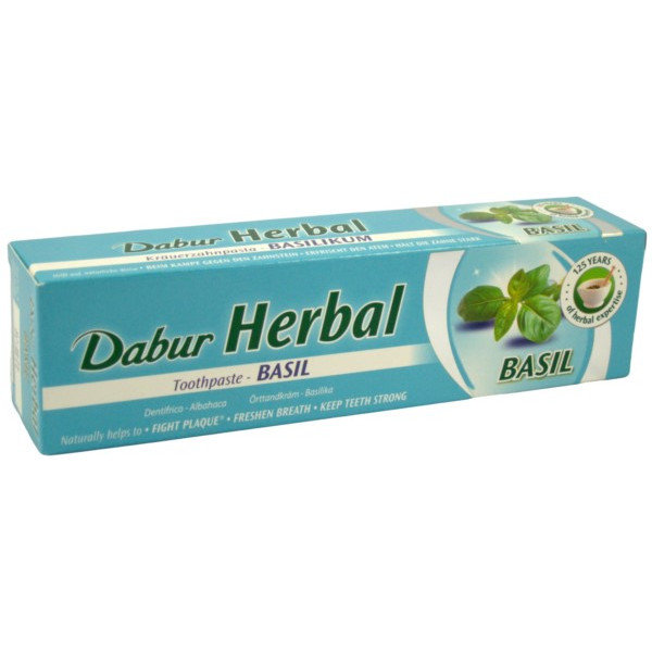 Фото - Зубна паста / ополіскувач Dabur Herbal Pasta Do Zębów Z Bazylią Tulsi 100ml 