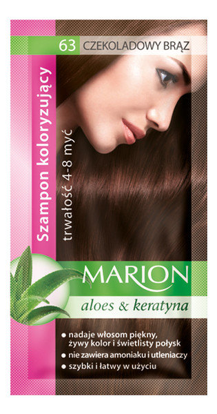 Marion Szampon Koloryzujący Aloes & Keratyna 63 czekoladowy brąz
