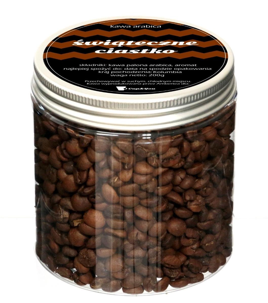 Kawa Arabica ziarnista smakowa CUP&YOU, świąteczne ciastko, 200 g