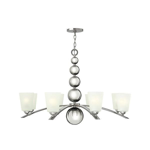 Elstead Lighting Zelda 8Lt Chandelier Polished Nickel HK/ZELDA8 PN Elstead lampa wisząca nowoczesna HK/ZELDA8 PN)