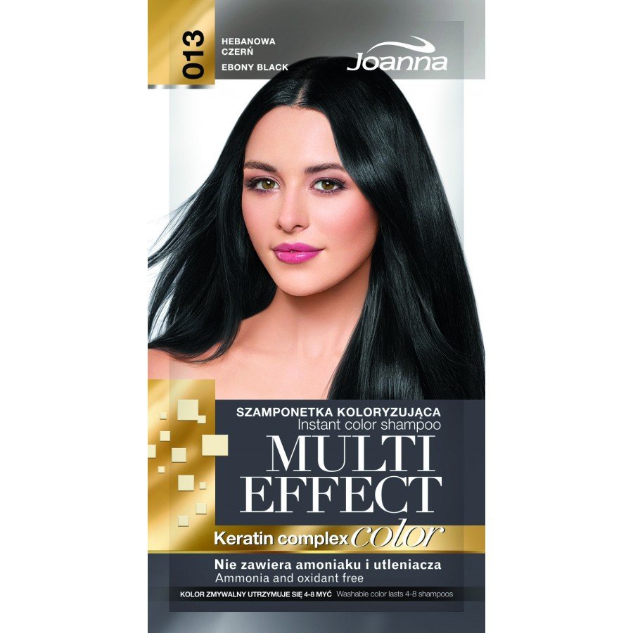 Joanna Multi Effect 013 Hebanowa Czerń 35g szampon koloryzujący 36706-uniw