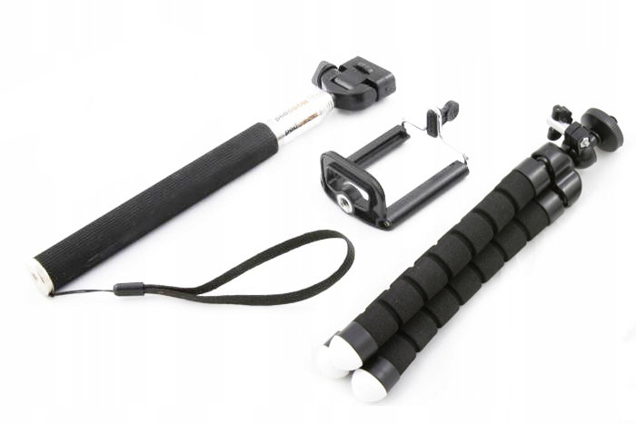 XREC Selfie stick Zestaw Selfie 3w1 Statyw Elastyczny Wysięgnik Uchwyt Na Telefon Sartfon SB3044