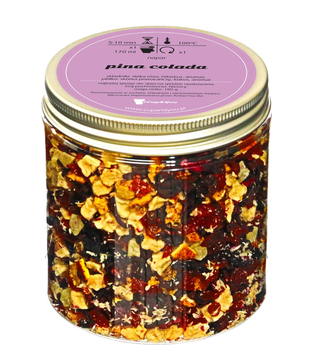 Herbata owocowa smakowa CUP&YOU, pina colada, 180 g