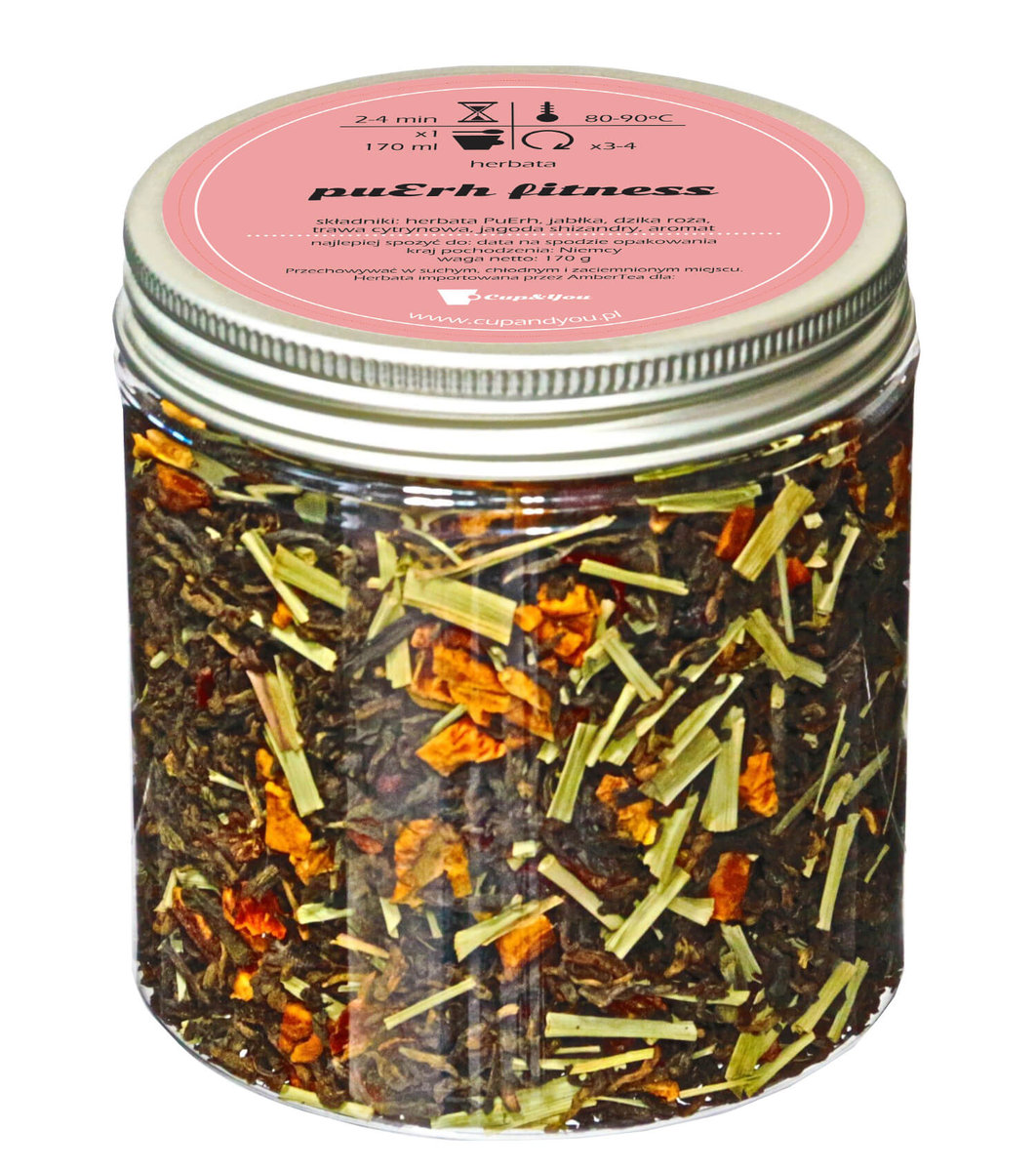 Herbata puErh smakowa CUP&YOU, fitness, 170 g
