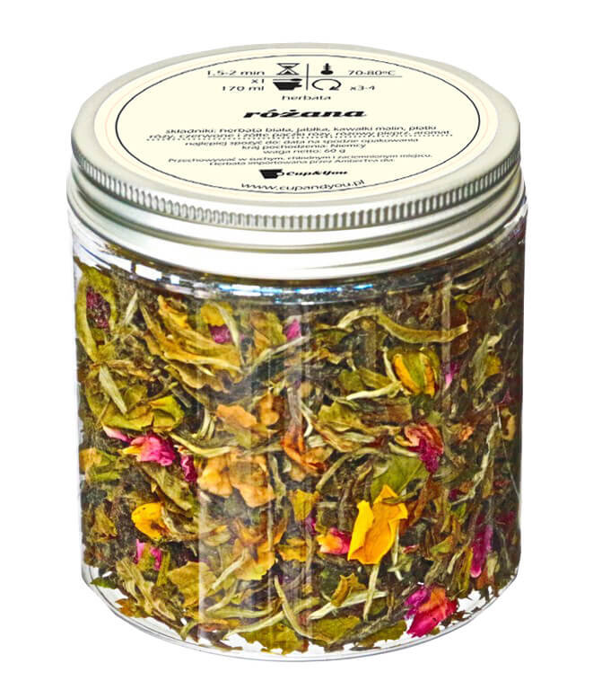 Herbata biała smakowa CUP&YOU, różana, 60 g