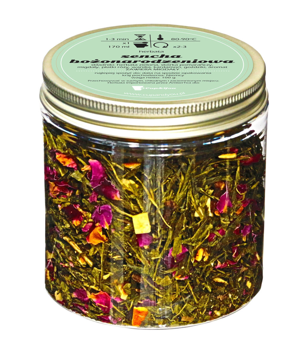 Herbata zielona smakowa CUP&YOU, sencha bożonarodzeniowa, 100 g