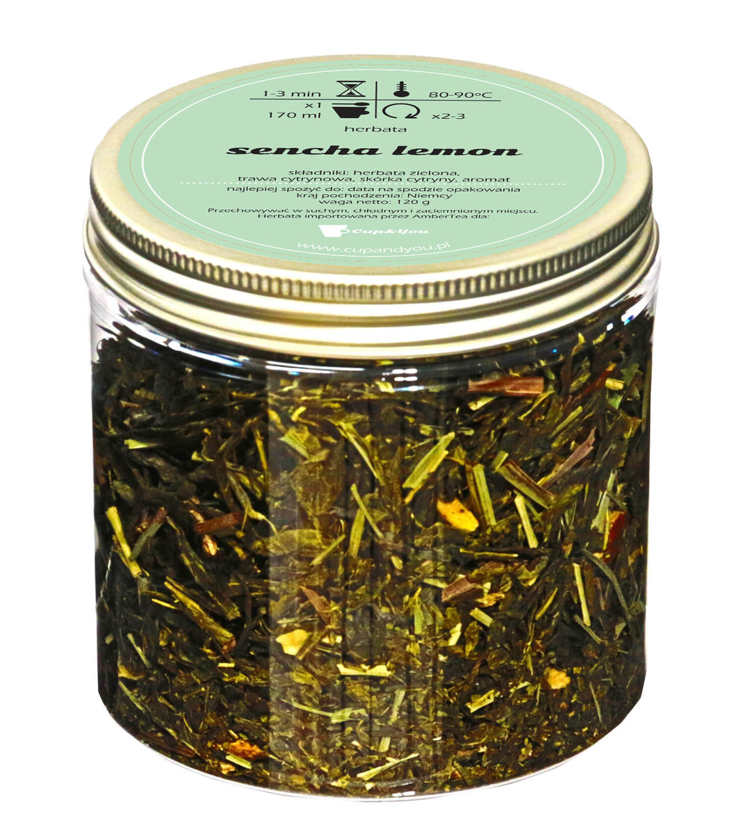 Herbata zielona smakowa CUP&YOU, sencha lemon, 120 g