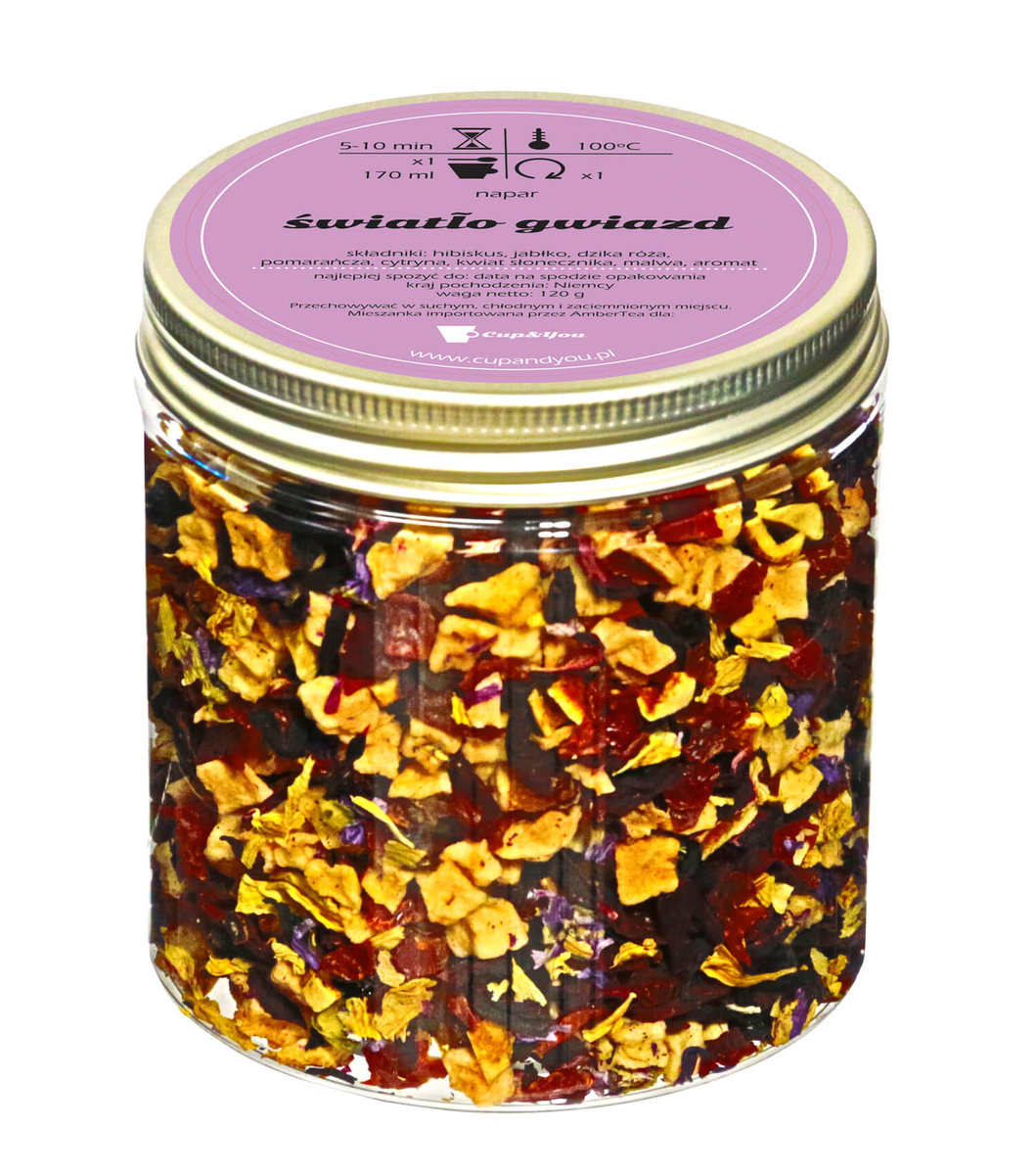 Herbata owocowa smakowa CUP&YOU, światło gwiazd, 120 g