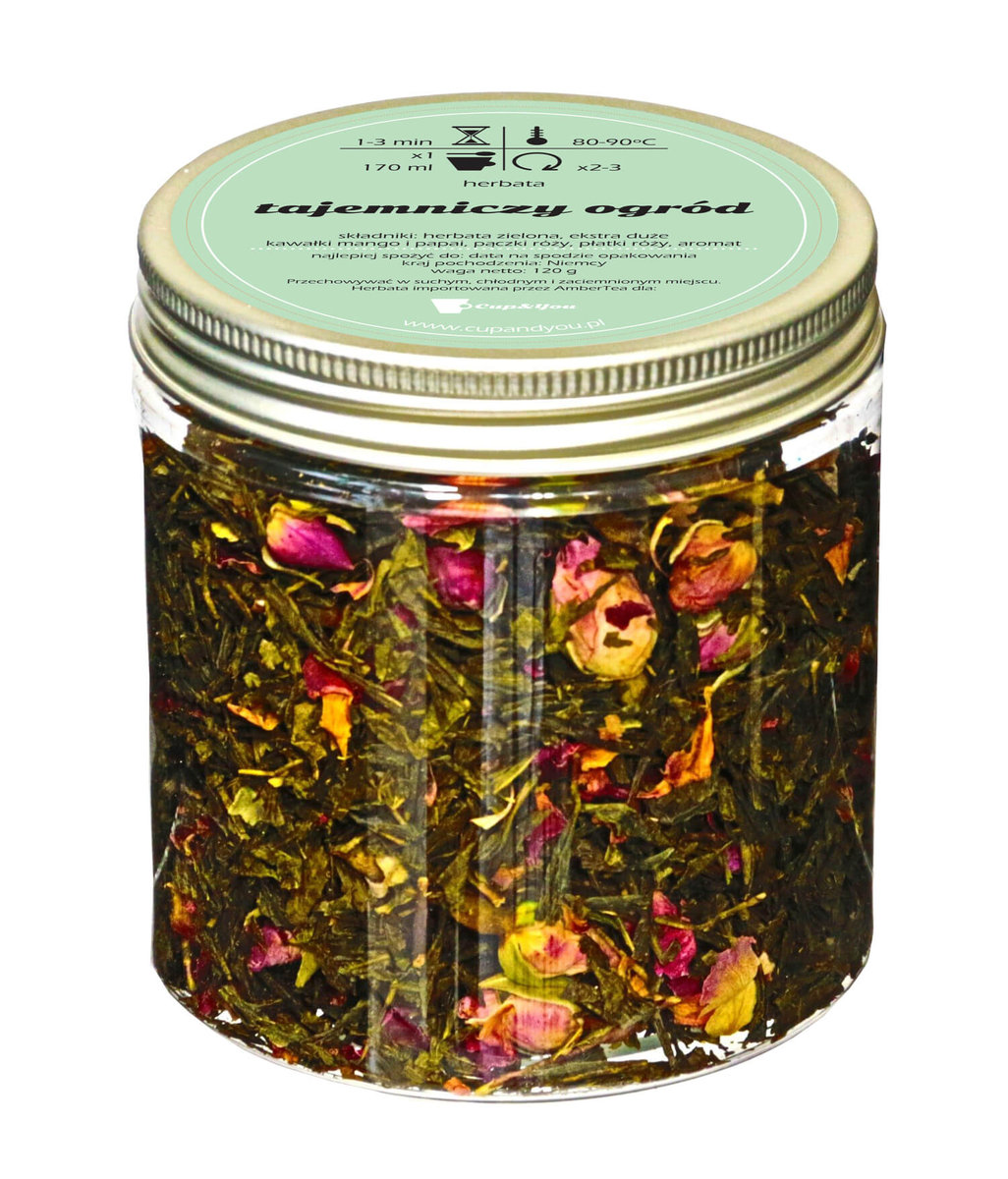 Herbata zielona smakowa CUP&YOU, tajemniczy ogród, 120 g