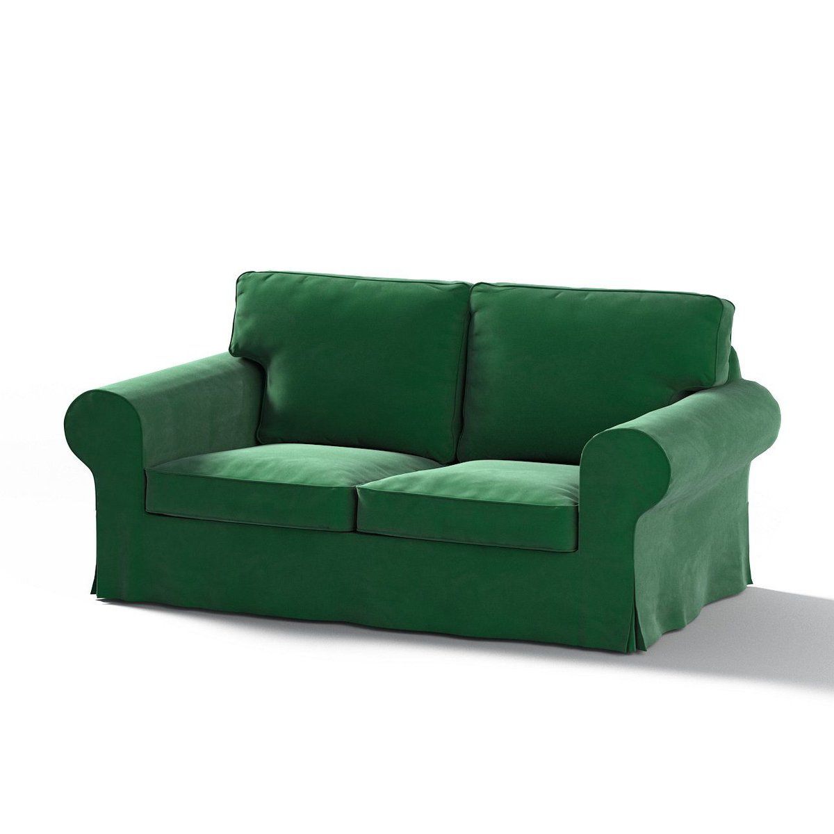 Dekoria Pokrowiec na sofę Ektorp 2-osobową rozkładaną model do 2012 butelkowa zieleń 195 x 90 x 73 cm Velvet 634-704-13