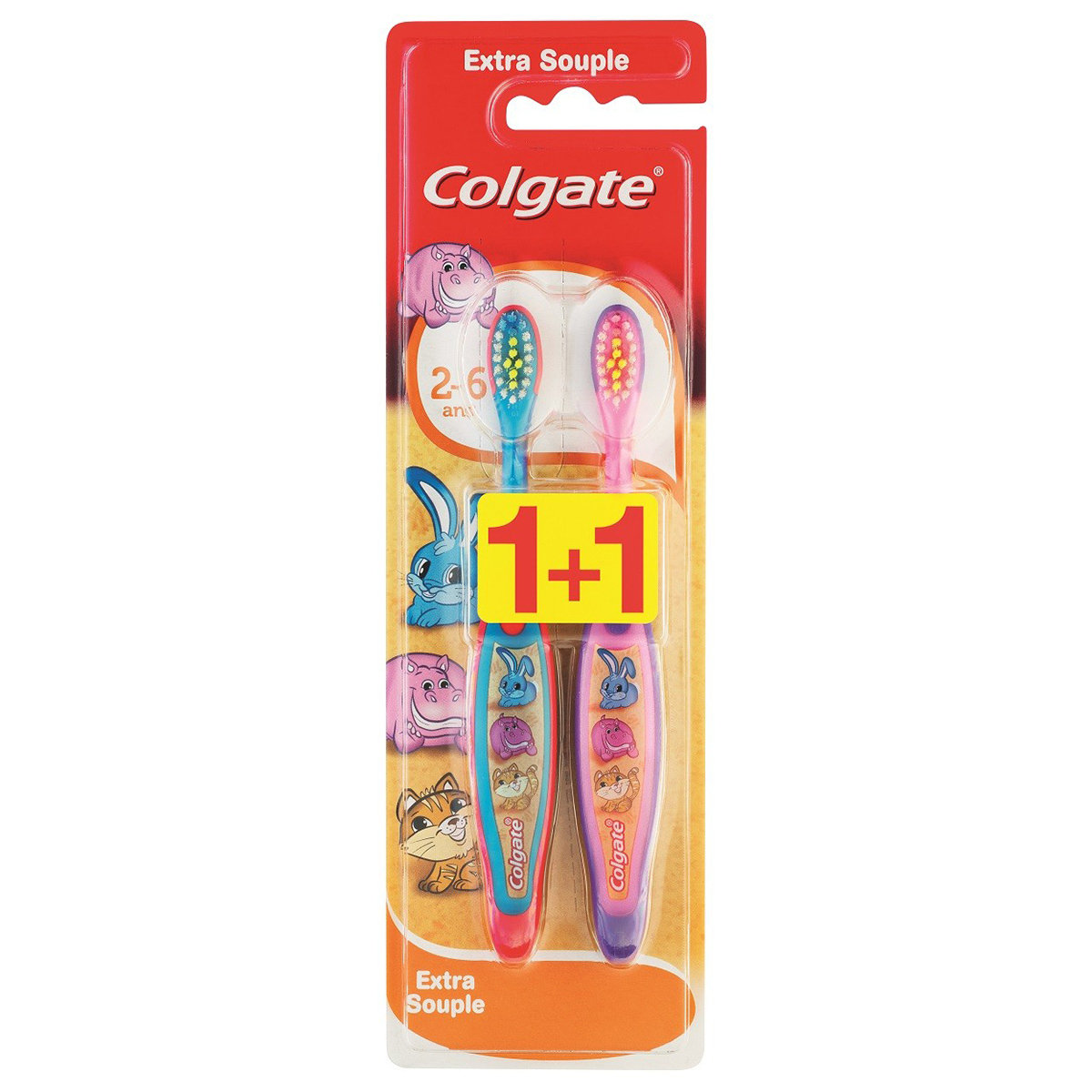 Colgate Szczoteczka do zębów Colgate Ekstra Miękka 2 - 6 lat (2 sztuki)