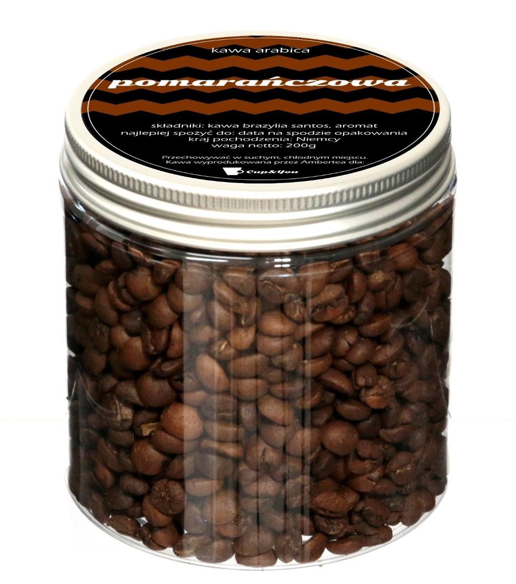 Kawa Arabica ziarnista smakowa CUP&YOU, pomarańczowa, 200 g