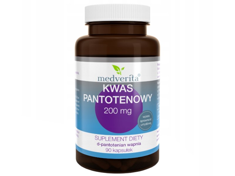 Medverita Medverita, Kwas pantotenowy, 500 mg, 120 kapsułek