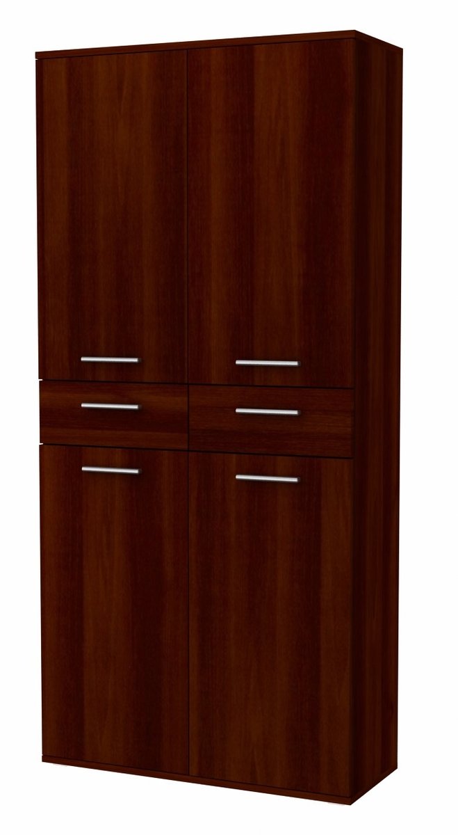 Szafka na buty LOCO Elza SM, orzech ciemny, 190x90x35 cm