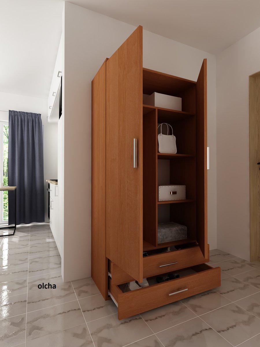 Szafka na buty LOCO Ofelia SM, olcha, 180x90x40 cm