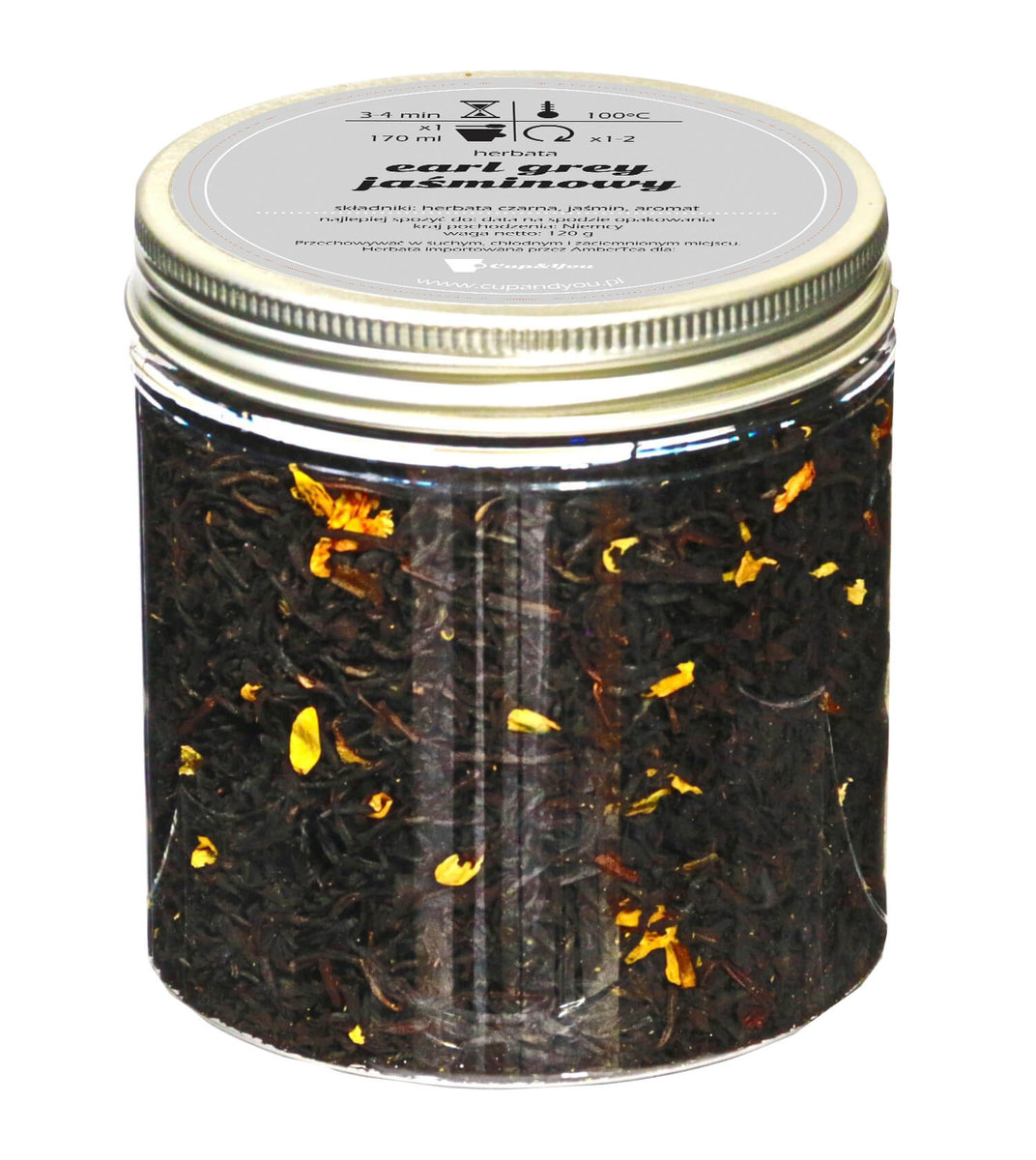 Herbata czarna smakowa CUP&YOU, earl grey jaśminowy, 120 g