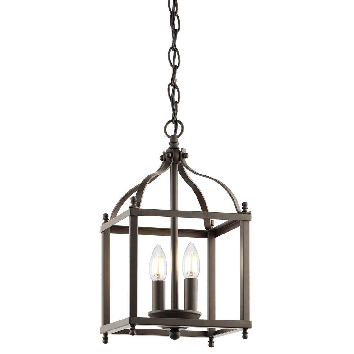 Elstead Lighting Lampa wisząca Larkin w kolorze brązu, 2-punktowa
