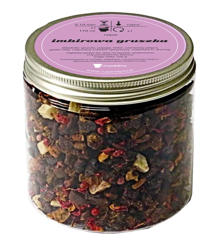 Herbata owocowa smakowa CUP&YOU, imbirowa gruszka, 250 g