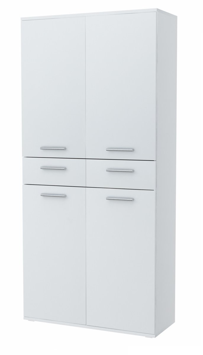 Szafka na buty LOCO Elza SM, biała, 190x90x35 cm