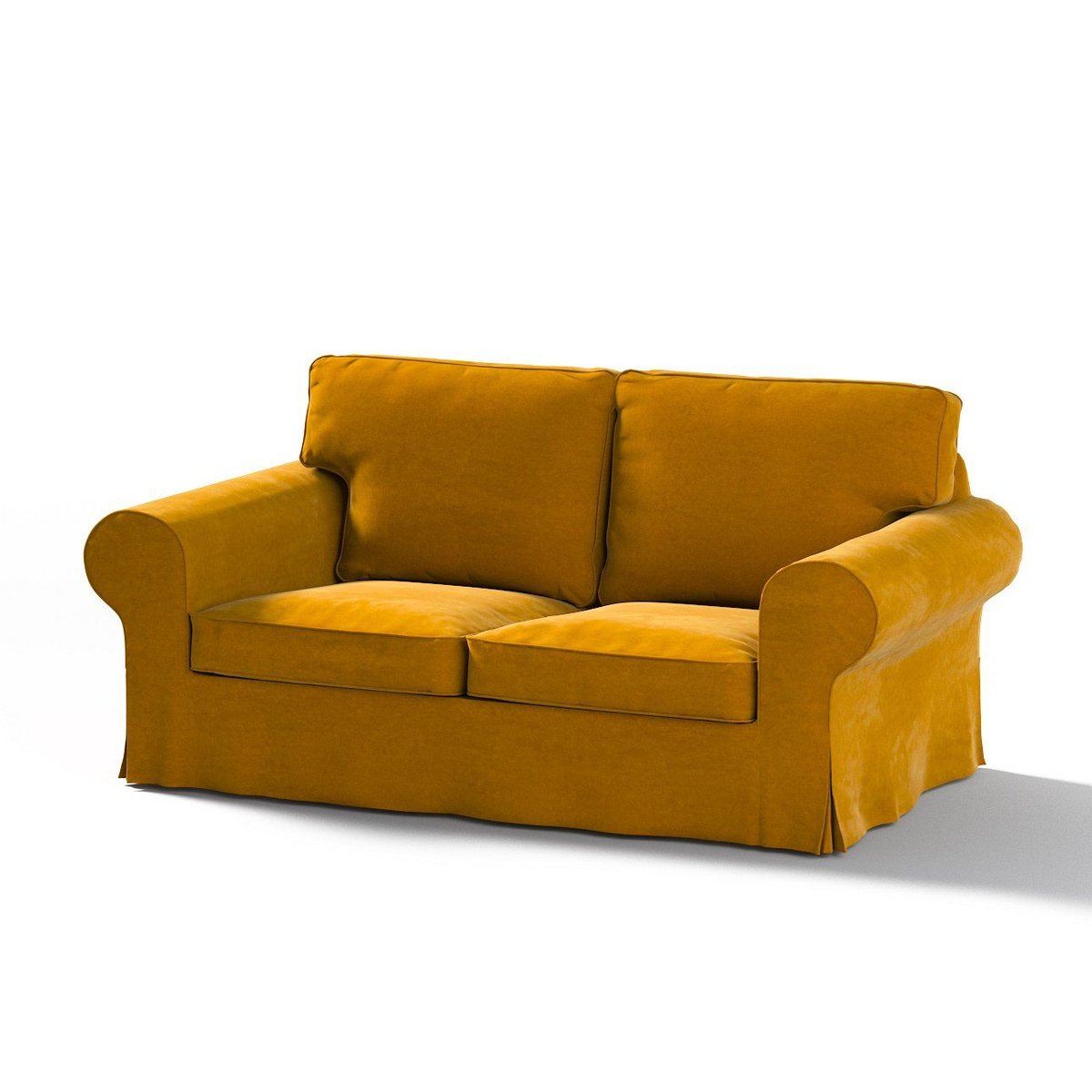 Dekoria Pokrowiec na sofę Ektorp 2-osobową rozkładaną model po 2012 miodowy 200 x 90 x 73 cm Velvet 1016-704-23