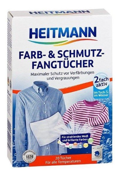 Heitmann Brauns Chusteczki wyłapujące kolory Farb&Schmutz 20szt