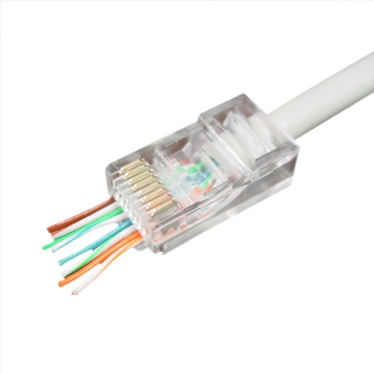 Gembird Wtyk sieciowy 8P8C dla kabli sieciowych (drut) LC-PTU-01/50