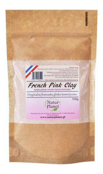 Natur Planet Natur Planet, glinka oryginalna francuska różowa, 100 g