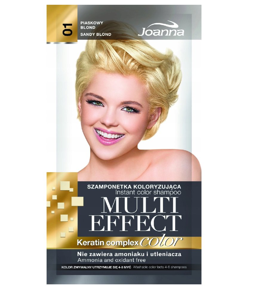 Joanna Multi Effect color Szamponetka koloryzująca Piaskowy blond 01 35 g  65984