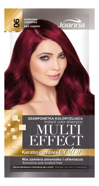 Joanna Multi Effect color Szamponetka koloryzująca wiśniowa czerwień 06 35 g