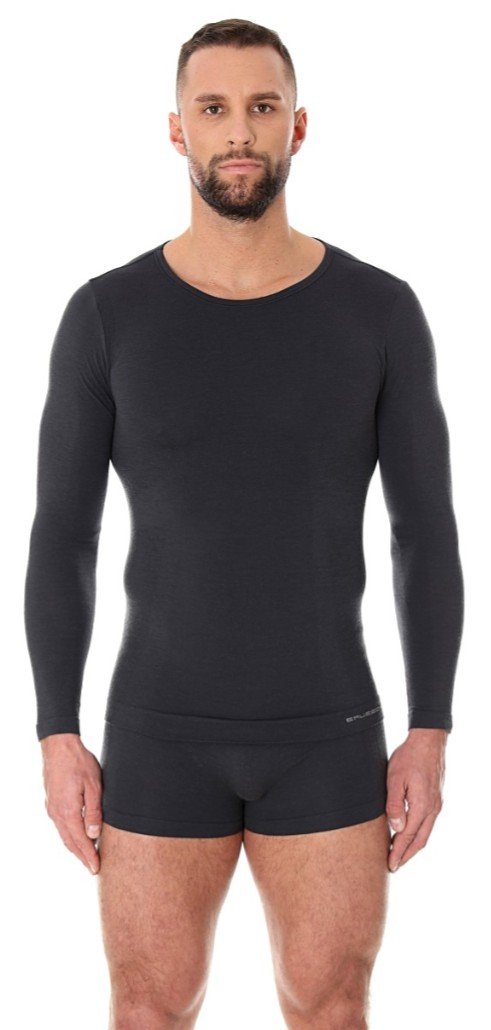 Brubeck, Koszulka męska z długim rękawem, Comfort Wool, rozmiar XL