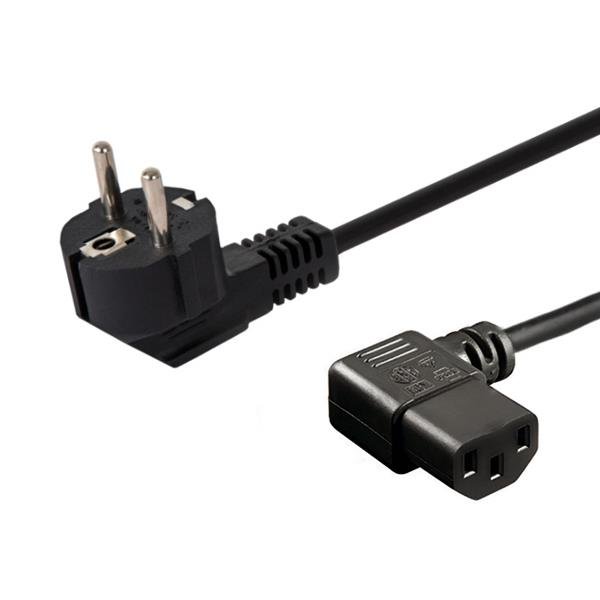 Elmak Kabel zasilający Savio CL-115 IEC C13 kątowy C/F Schuko kątowy 1,2 M KKS8KKBZ0020