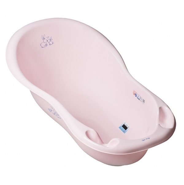 Tega Baby TEGA Wanienka 102cm KRÓLICZKI KR-005 z odpływem różowa 44005