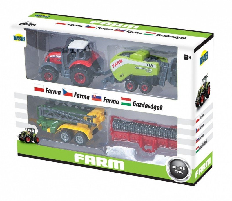 Dromader Farma zestaw maszyn budowlanych w pudełku