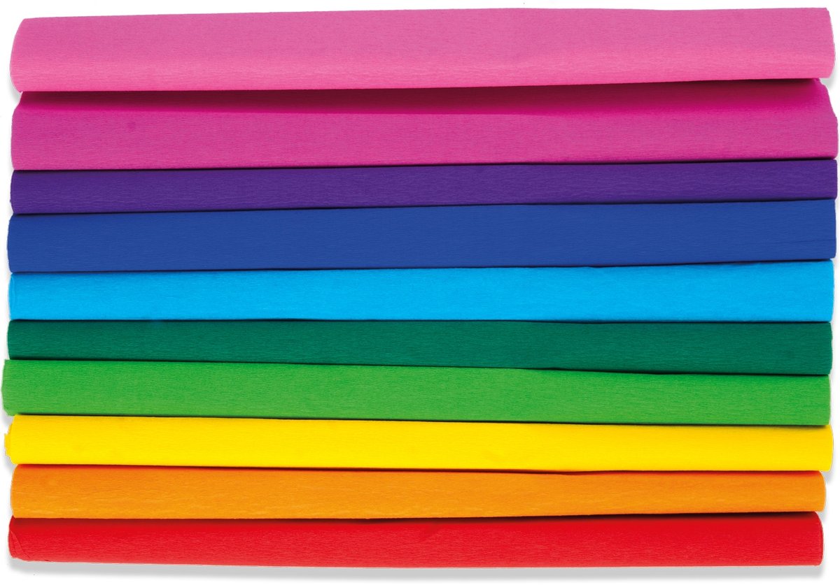 GDD Bibuła marszczona 25x200 Tęcza mix HAPPY COLOR