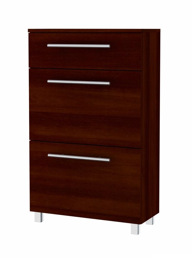 Szafka na buty LOCO Bilbao SM, orzech ciemny, 110x65x28 cm