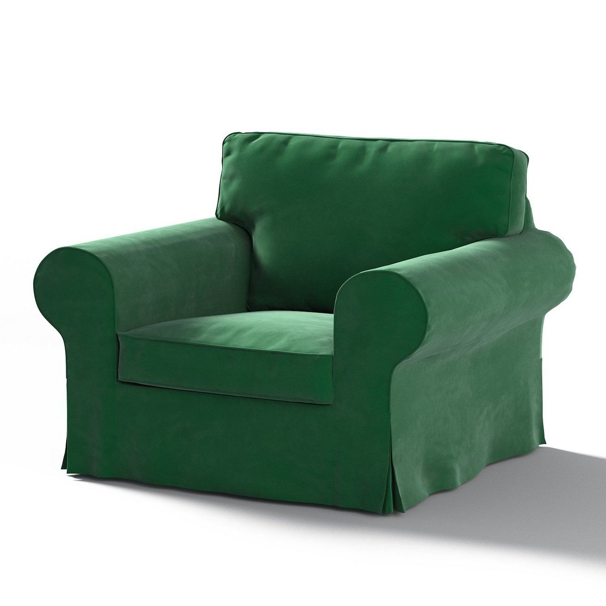 Dekoria Pokrowiec na fotel Ektorp butelkowa zieleń 103 x 82 x 73 cm Velvet 612-704-13