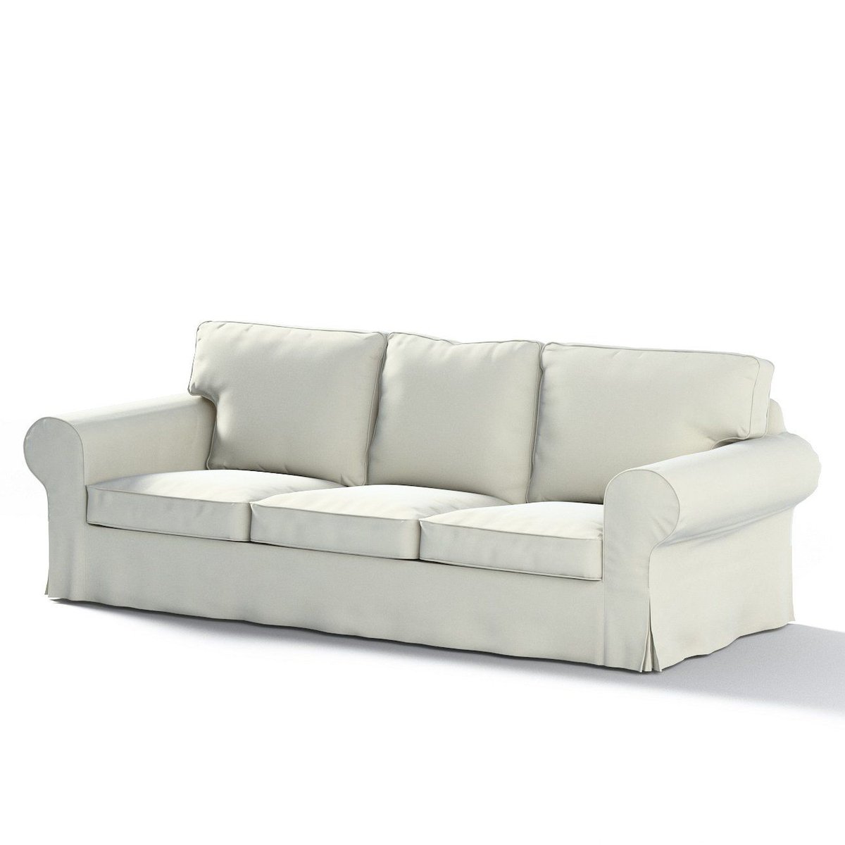Dekoria Pokrowiec na sofę Ektorp 3-osobową nierozkładaną śmietankowa biel 216 x 83 x 73 cm Velvet 610-704-10