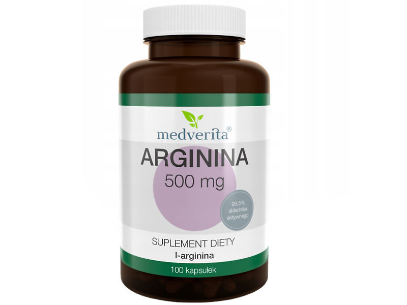 Medverita Medverita, Arginina, 500 mg, 100 kapsułek