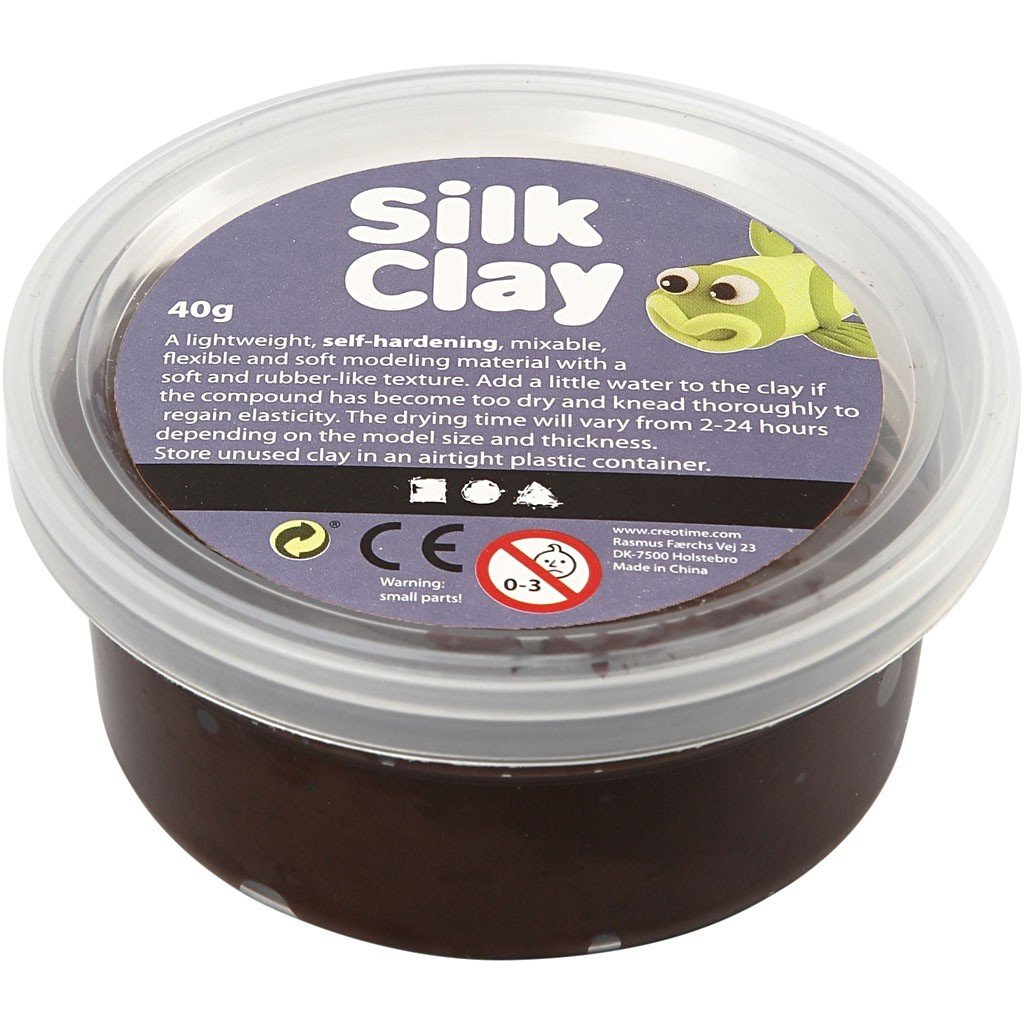 Creativ Company A S Masa Silk Clay, brązowa, 40 g