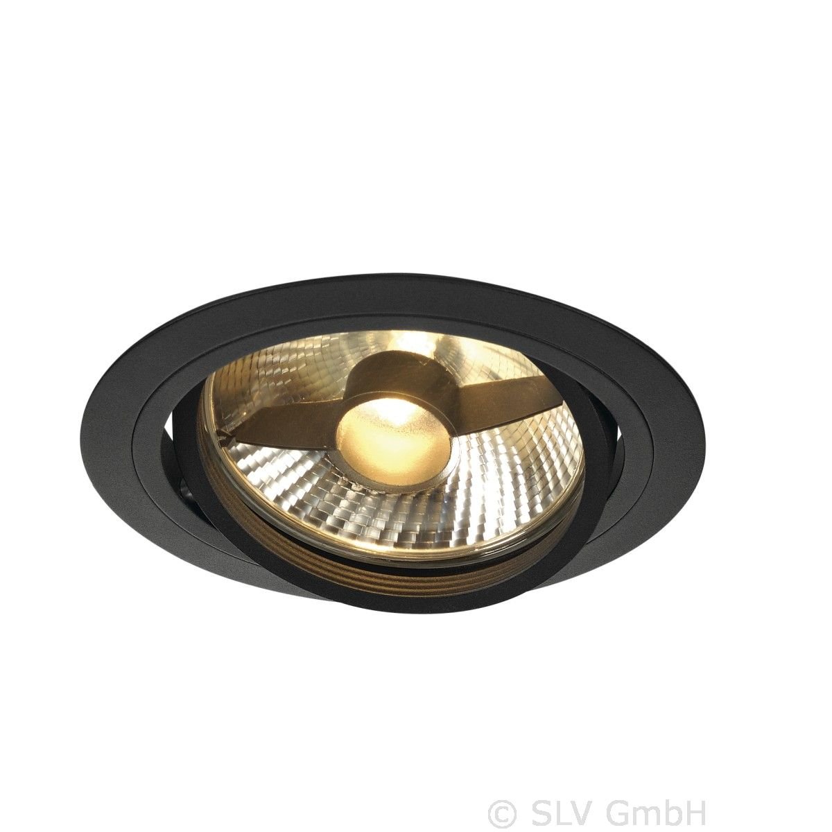 SLV SPOTLINE NEW TRIA I ES111 ROUND czarna max 75W.sprężyny listkowe 113550