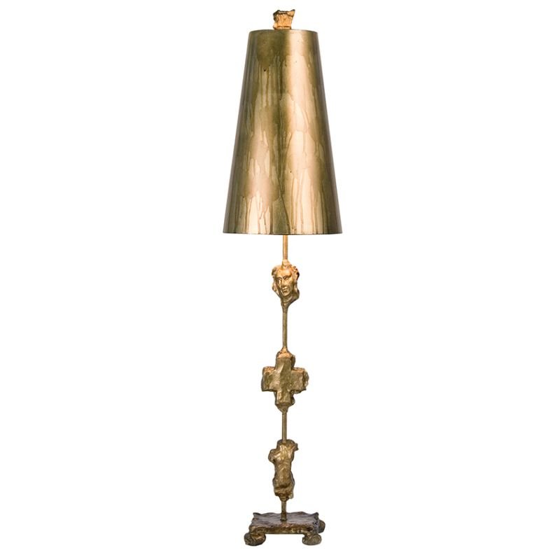 Elstead Fragment Gold lampa stołowa ze złotą folią