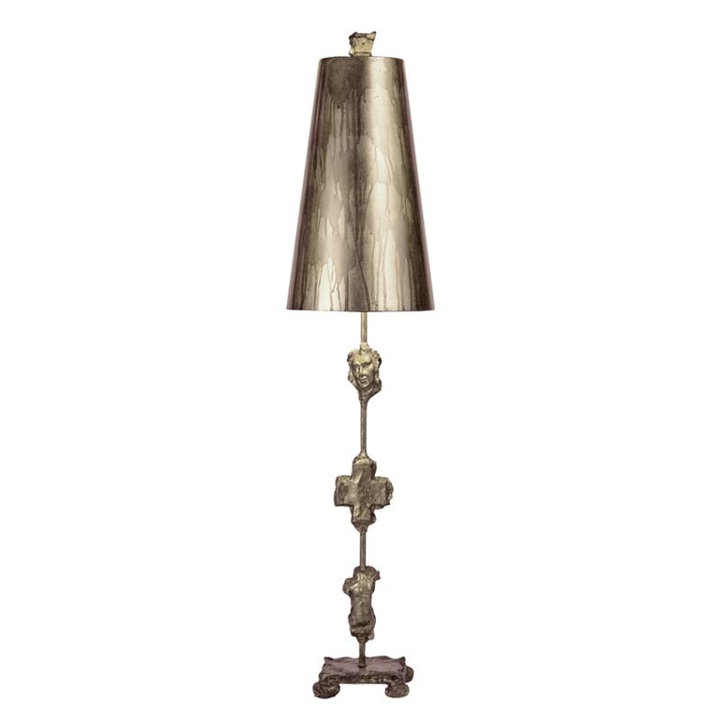 Elstead Z antyczną ozdobą lampa stołowa Fragment Silver