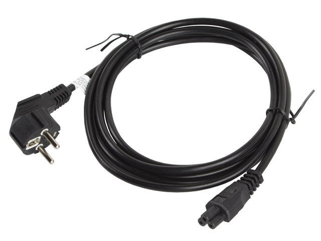 3M LANBERG LANBERG Kabel zasilający Laptop MIKI IEC 7/7 IEC 320 C5 VDE czarny CA-C5CA-11CC-003-BK