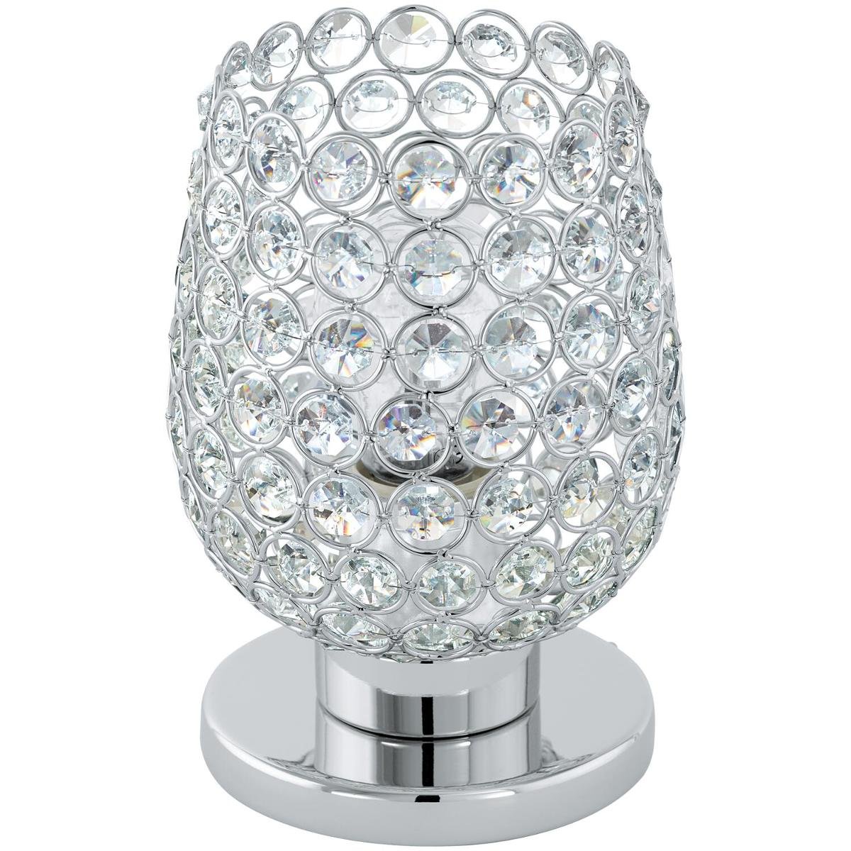 Eglo Lampa lampka oprawa stołowa Bonares 1 1x60W E27 chrom przeźroczysty 94899