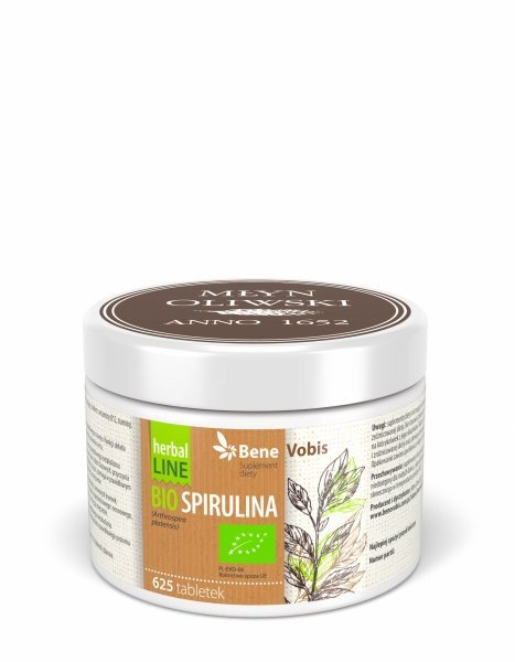 Młyn Oliwski Spirulina BIO BENE VOBIS, 250 g, 625 tabletek