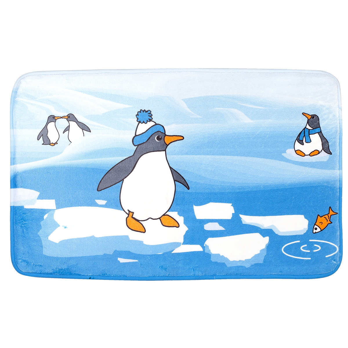 Dywanik łazienkowy TATKRAFT Penguins, 80x50x1 cm