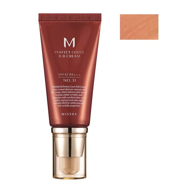 Missha M Perfect Cover krem BB z wysoką ochroną UV No 31 Golden Beige SPF42/PA+ 50 ml