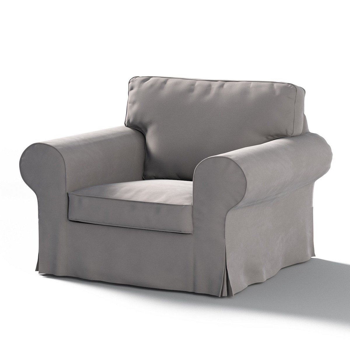 Dekoria Pokrowiec na fotel Ektorp gołębi szary 103 x 82 x 73 cm Velvet 612-704-11