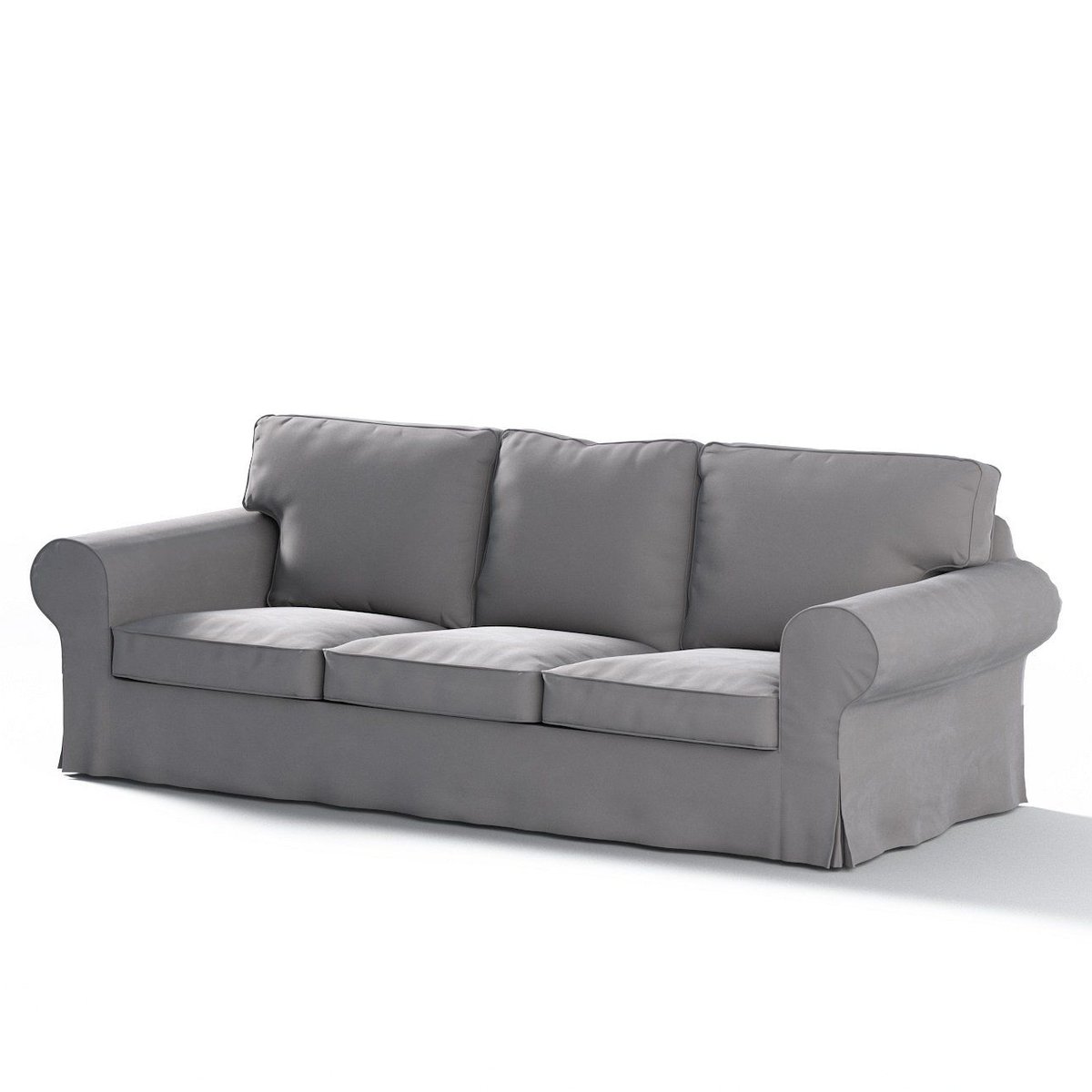 Dekoria Pokrowiec na sofę Ektorp 3-osobową rozkładaną PIXBO gołębi szary 222 x 98 x 73 cm Velvet 633-704-11
